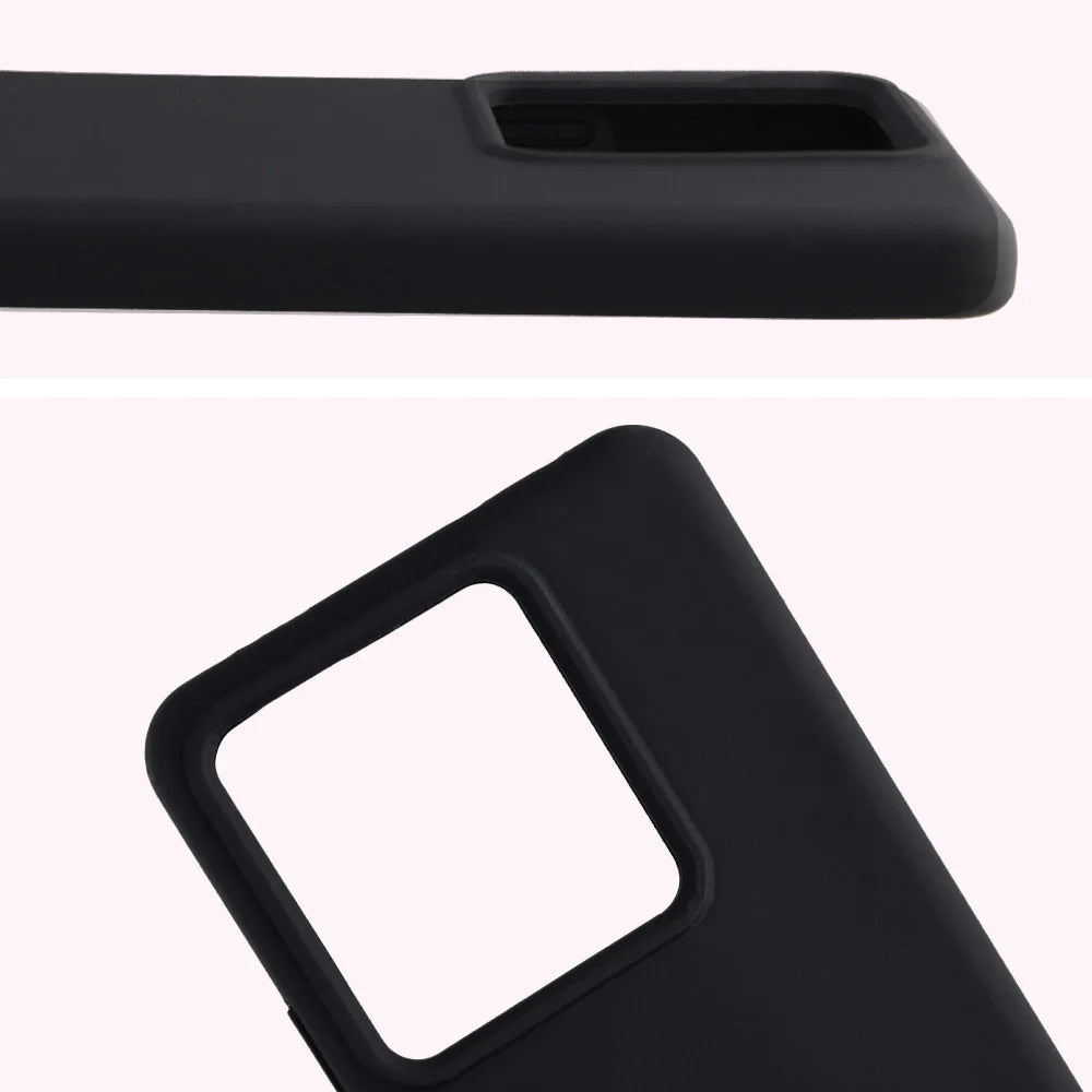 Silikon Handyhülle für Realme GT 7 / 7T, Bizon Soft Case, Schwarz