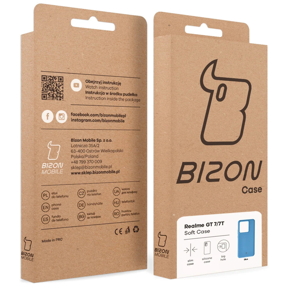 Silikon Handyhülle für Realme GT 7 / 7T, Bizon Soft Case, Blau