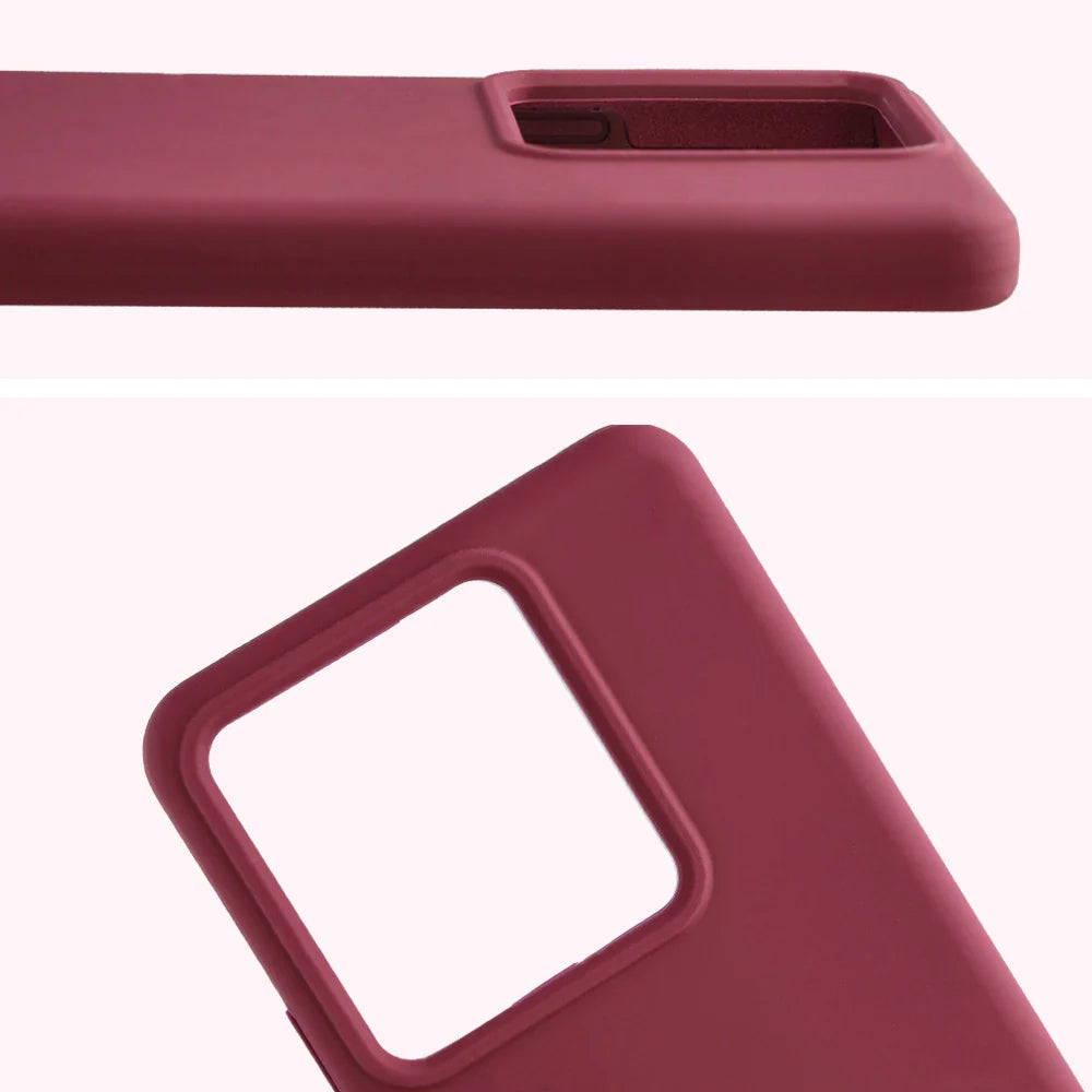 Silikon Handyhülle für Realme GT 7 / 7T, Bizon Soft Case, Pflaumenfarbe