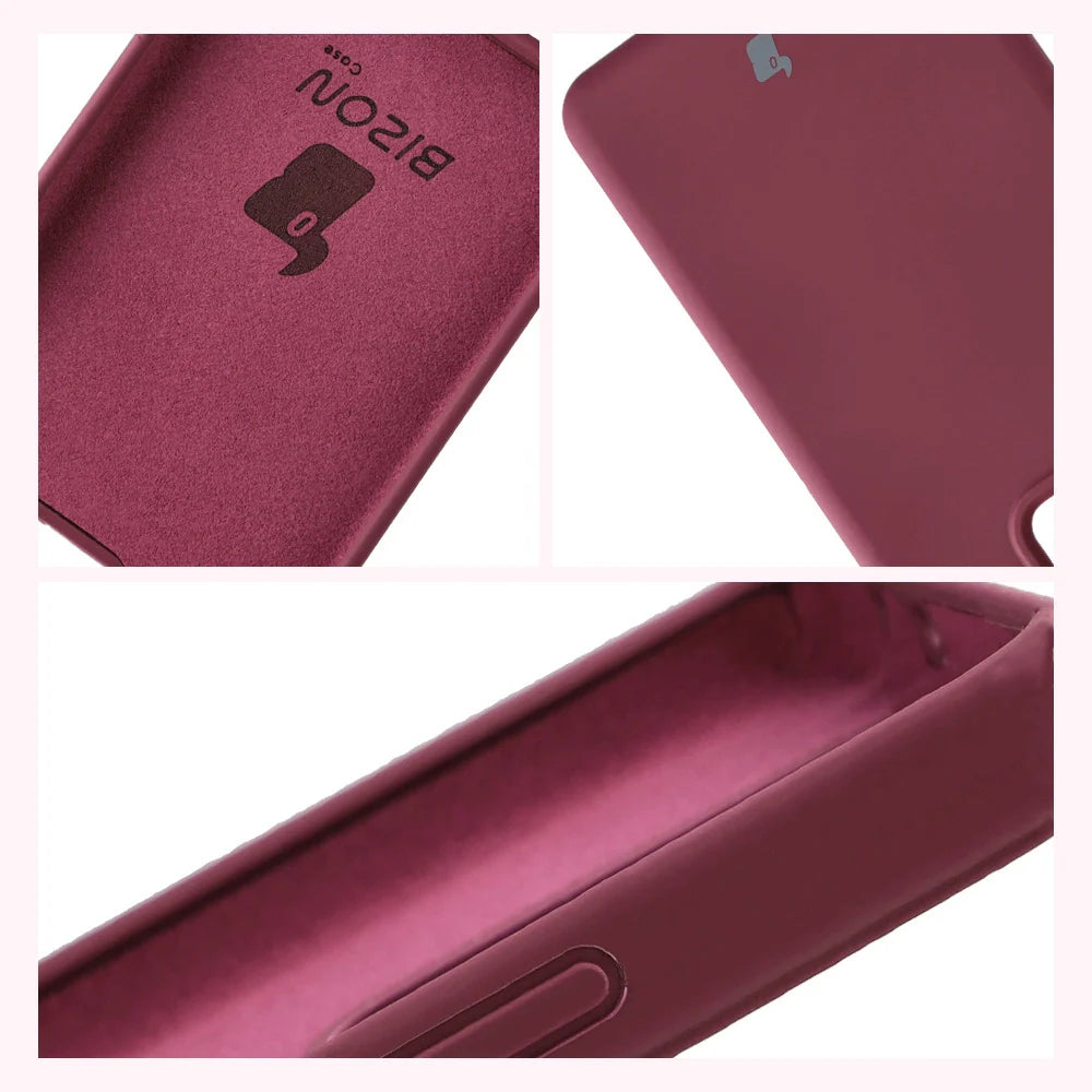 Silikon Handyhülle für Realme GT 7 / 7T, Bizon Soft Case, Pflaumenfarbe