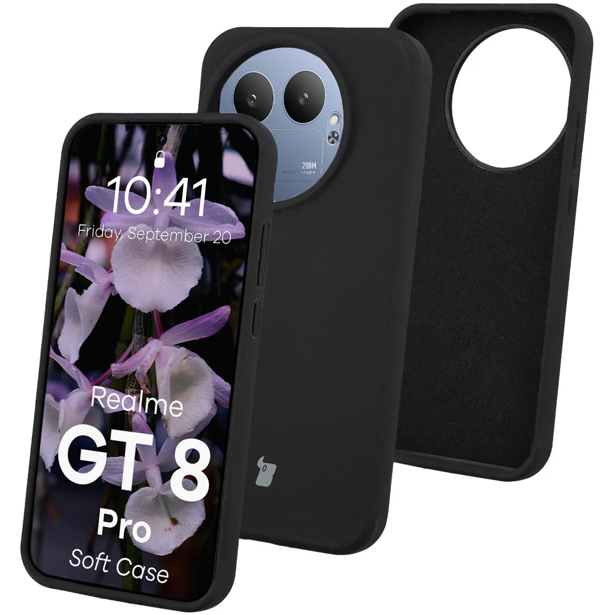 Silikon Handyhülle für Realme GT 8 Pro, Bizon Soft Case, Schwarz