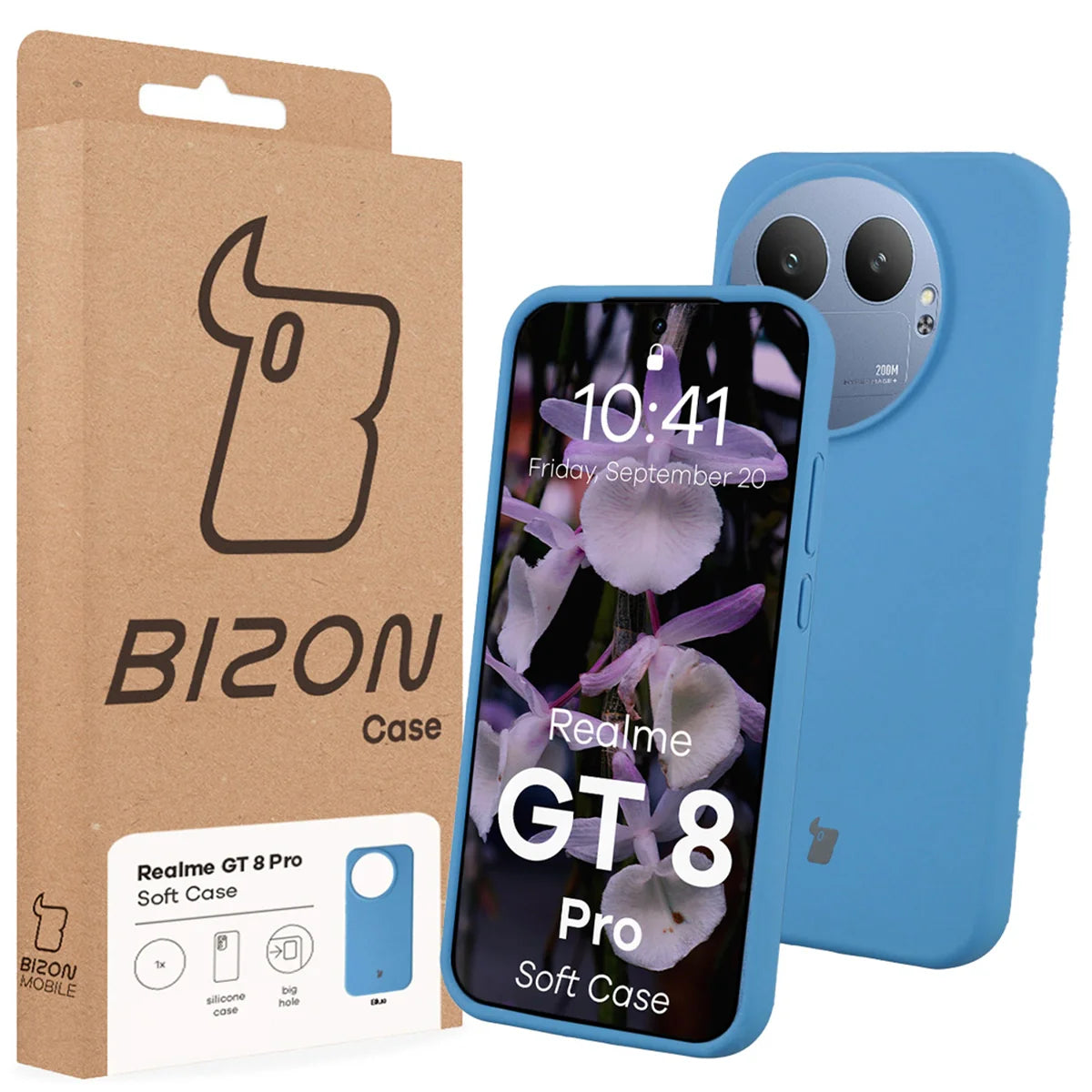 Silikon Handyhülle für Realme GT 8 Pro, Bizon Soft Case, Blau