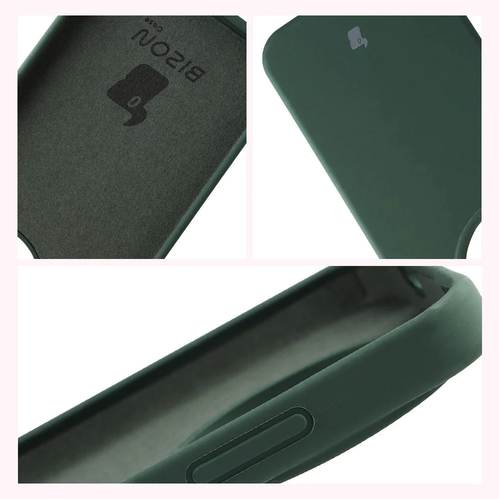 Silikon Handyhülle für Realme GT 8 Pro, Bizon Soft Case, Dunkelgrün