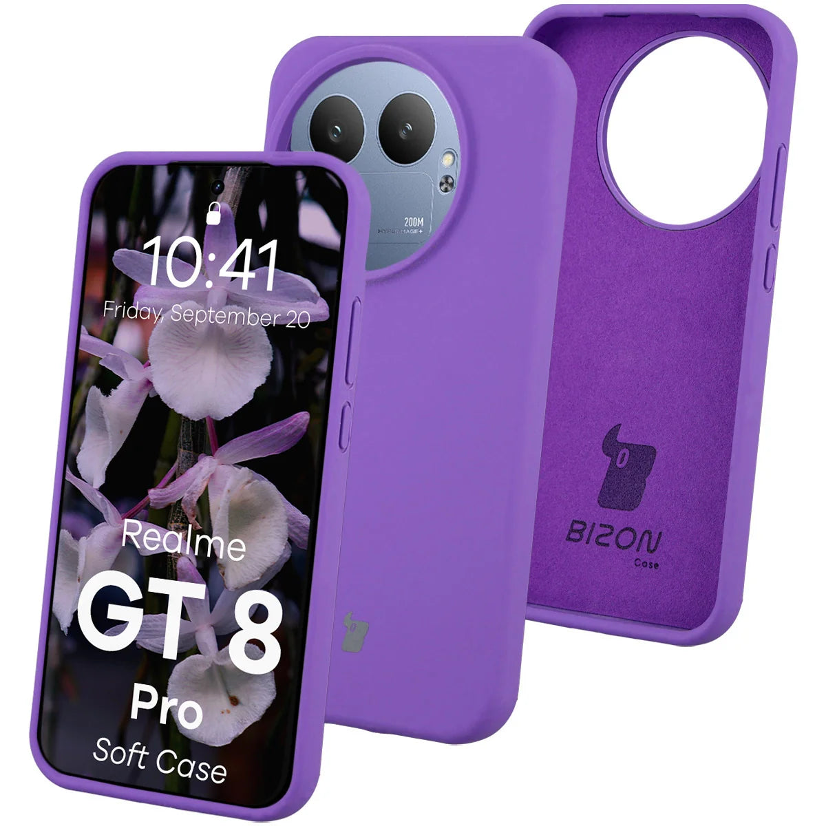 Silikon Handyhülle für Realme GT 8 Pro, Bizon Soft Case, Violett