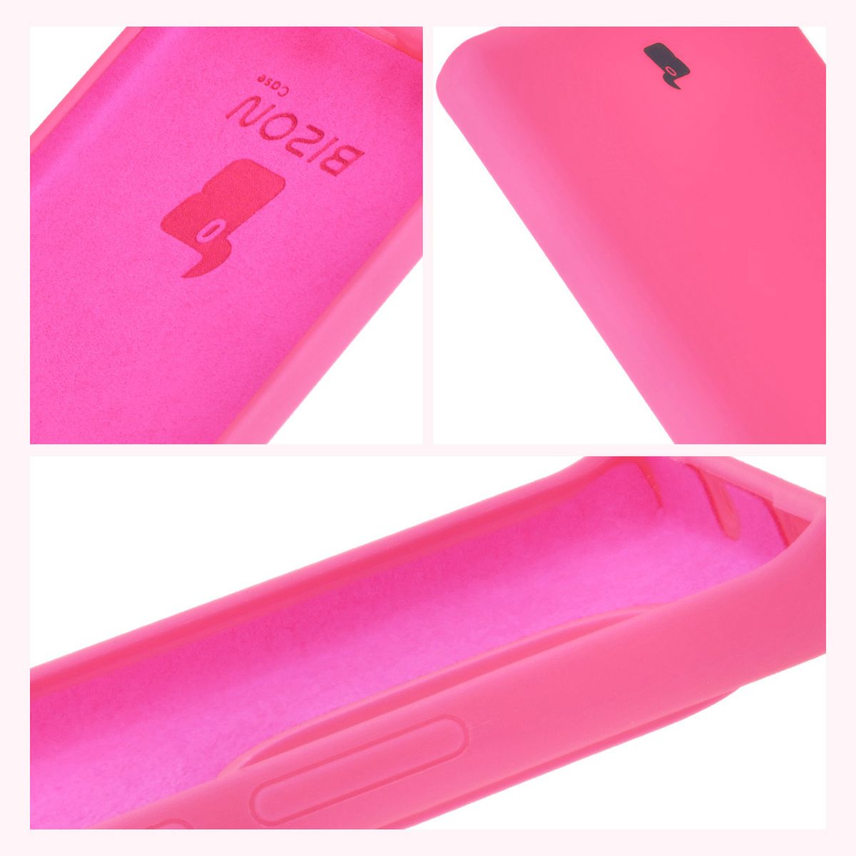 Silikon Handyhülle für Realme GT 6 / 6T / Neo 6 / Neo 6 SE, Bizon Soft Case, Neon-Pink