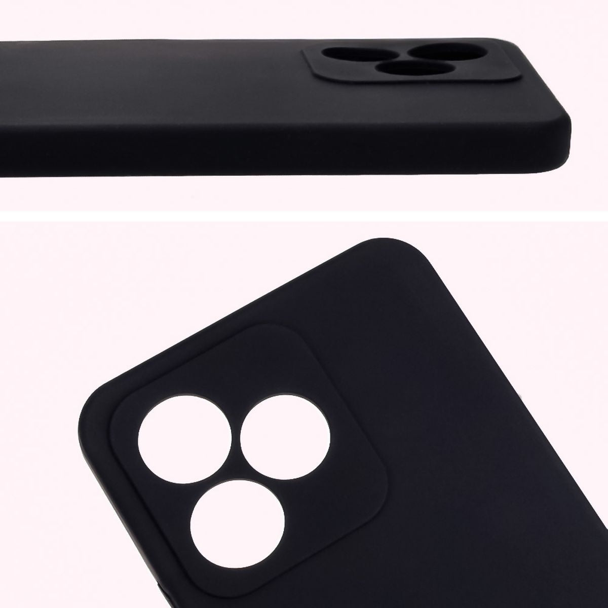 Silikon Handyhülle für Realme Note 50 / Realme C53 / C51, Bizon Soft Case, Schwarz