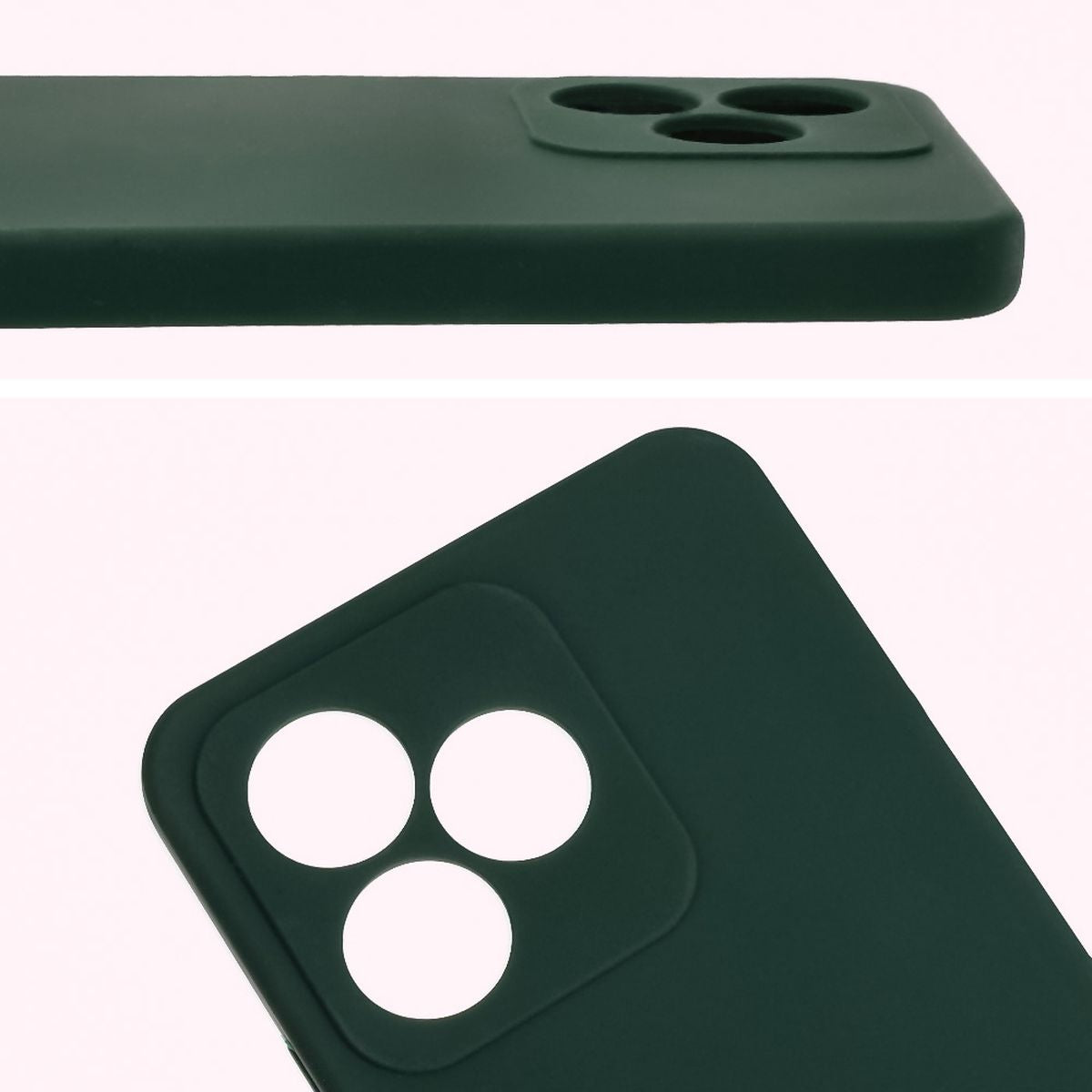 Silikon Handyhülle für Realme Note 50 / Realme C53 / C51, Bizon Soft Case, Dunkelgrün