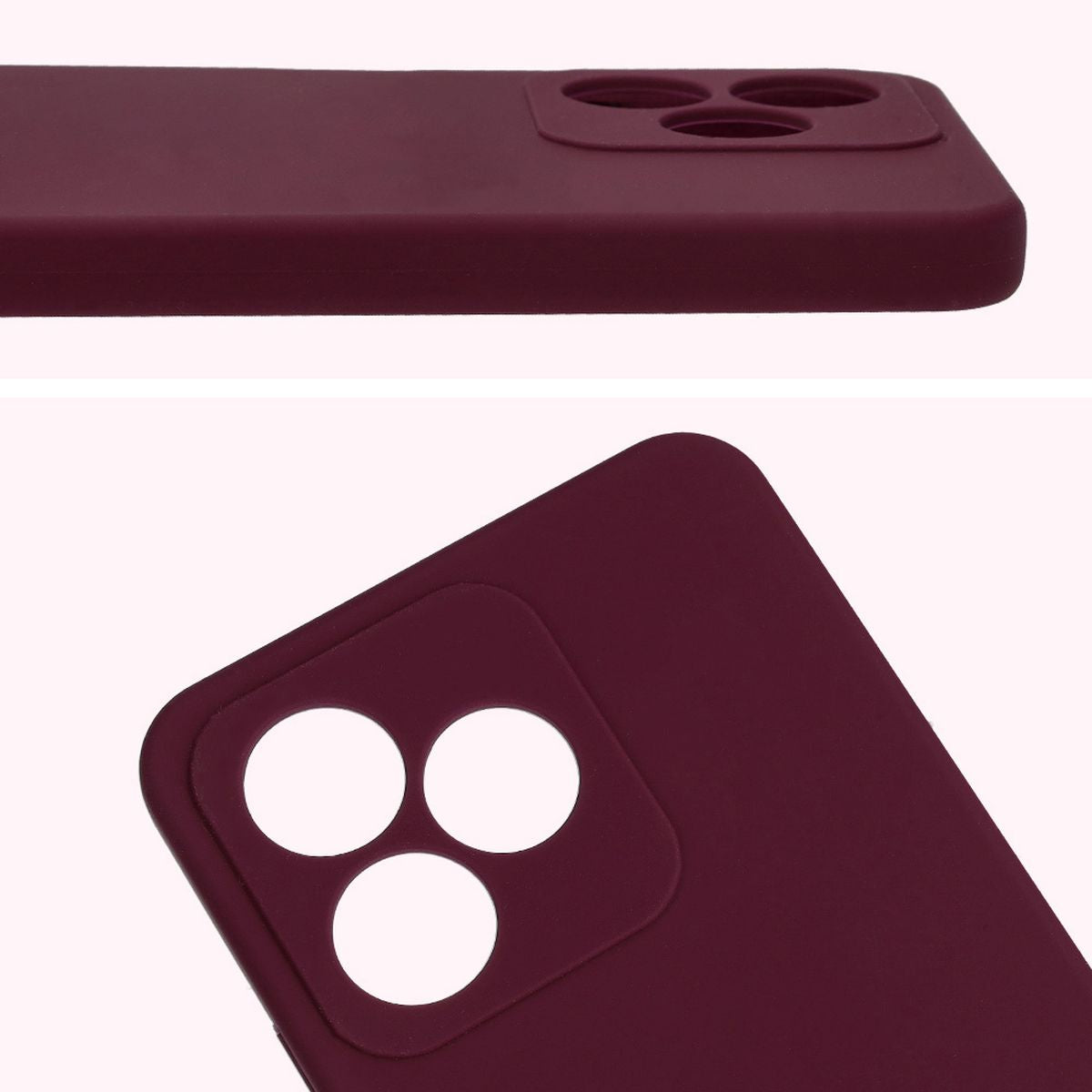 Silikon Handyhülle für Realme Note 50 / Realme C53 / C51, Bizon Soft Case, Pflaumenfarbe