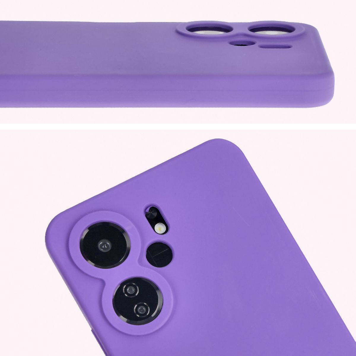 Silikon Handyhülle für Xiaomi Redmi 13C 4G / Xiaomi Redmi 13C 5G / Xiaomi Poco C65, Bizon Soft Case, Violett