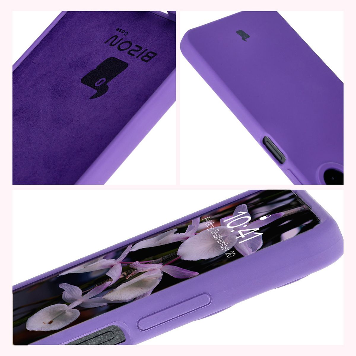 Silikon Handyhülle für Xiaomi Redmi 13C 4G / Xiaomi Redmi 13C 5G / Xiaomi Poco C65, Bizon Soft Case, Violett