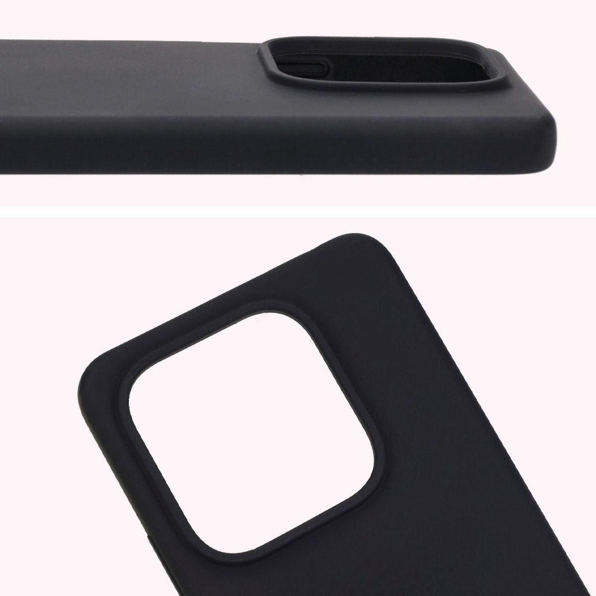 Silikon Handyhülle für Xiaomi Redmi Note 14 5G, Bizon Soft Case, Schwarz