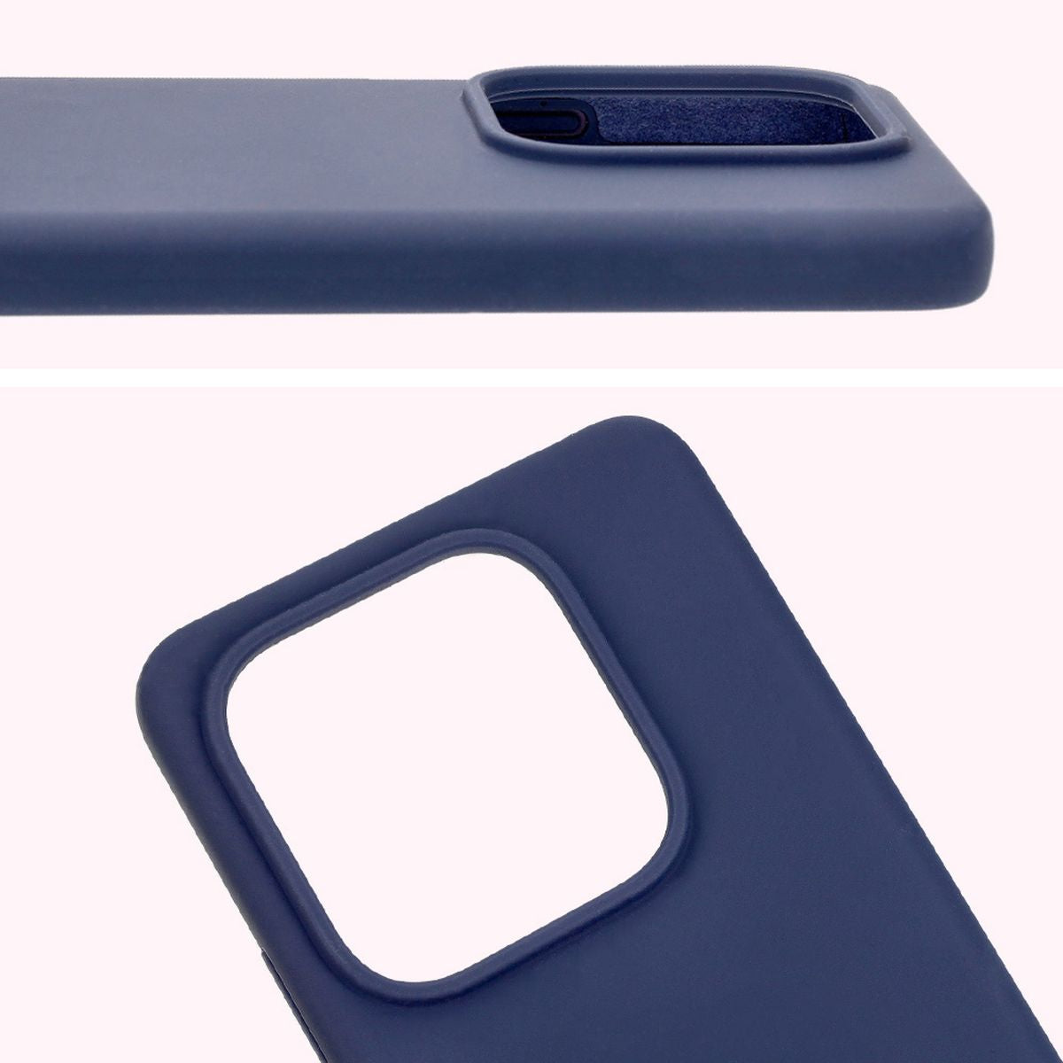 Silikon Handyhülle für Xiaomi Redmi Note 14 5G, Bizon Soft Case, Dunkelblau