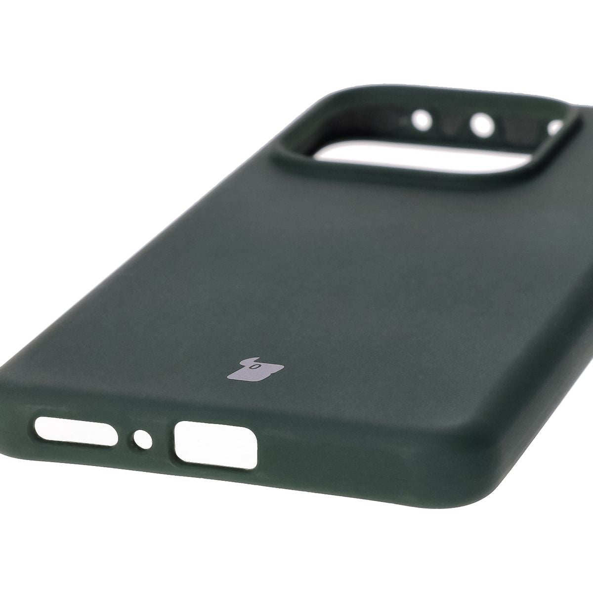 Silikon Handyhülle für Xiaomi Redmi Note 14 5G, Bizon Soft Case, Dunkelgrün