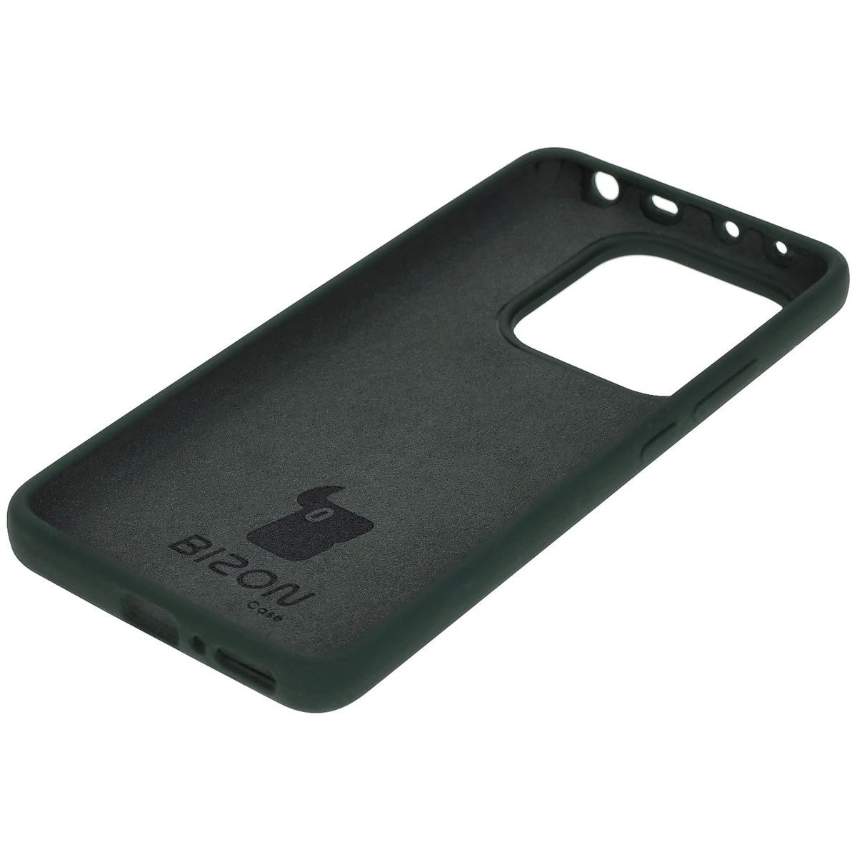 Silikon Handyhülle für Xiaomi Redmi Note 14 5G, Bizon Soft Case, Dunkelgrün
