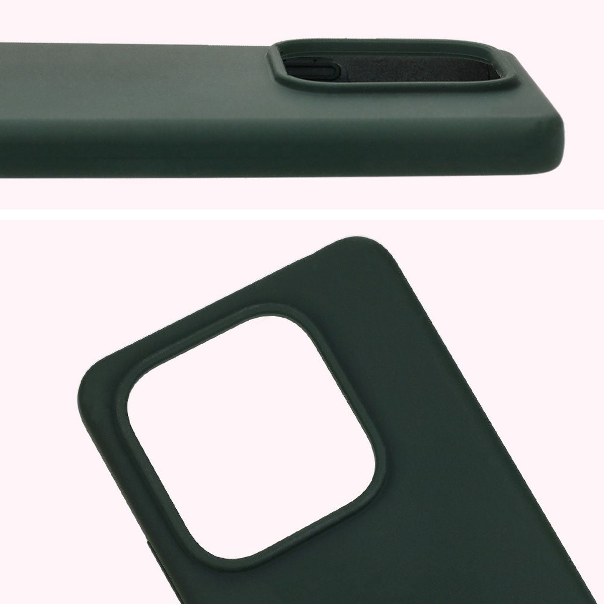 Silikon Handyhülle für Xiaomi Redmi Note 14 5G, Bizon Soft Case, Dunkelgrün