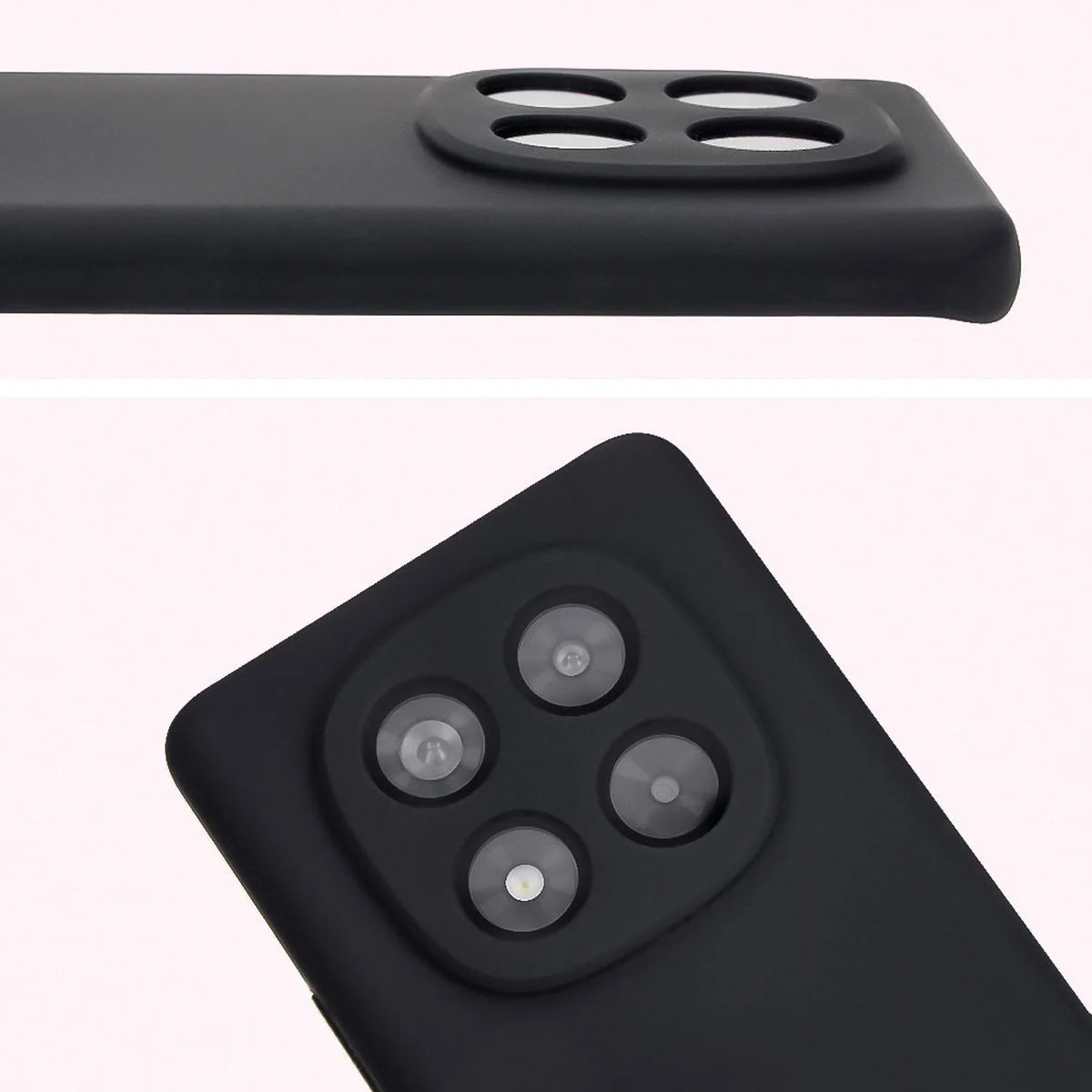 Silikon Handyhülle für Xiaomi Redmi Note 14 Pro 4G, Bizon Soft Case, Schwarz