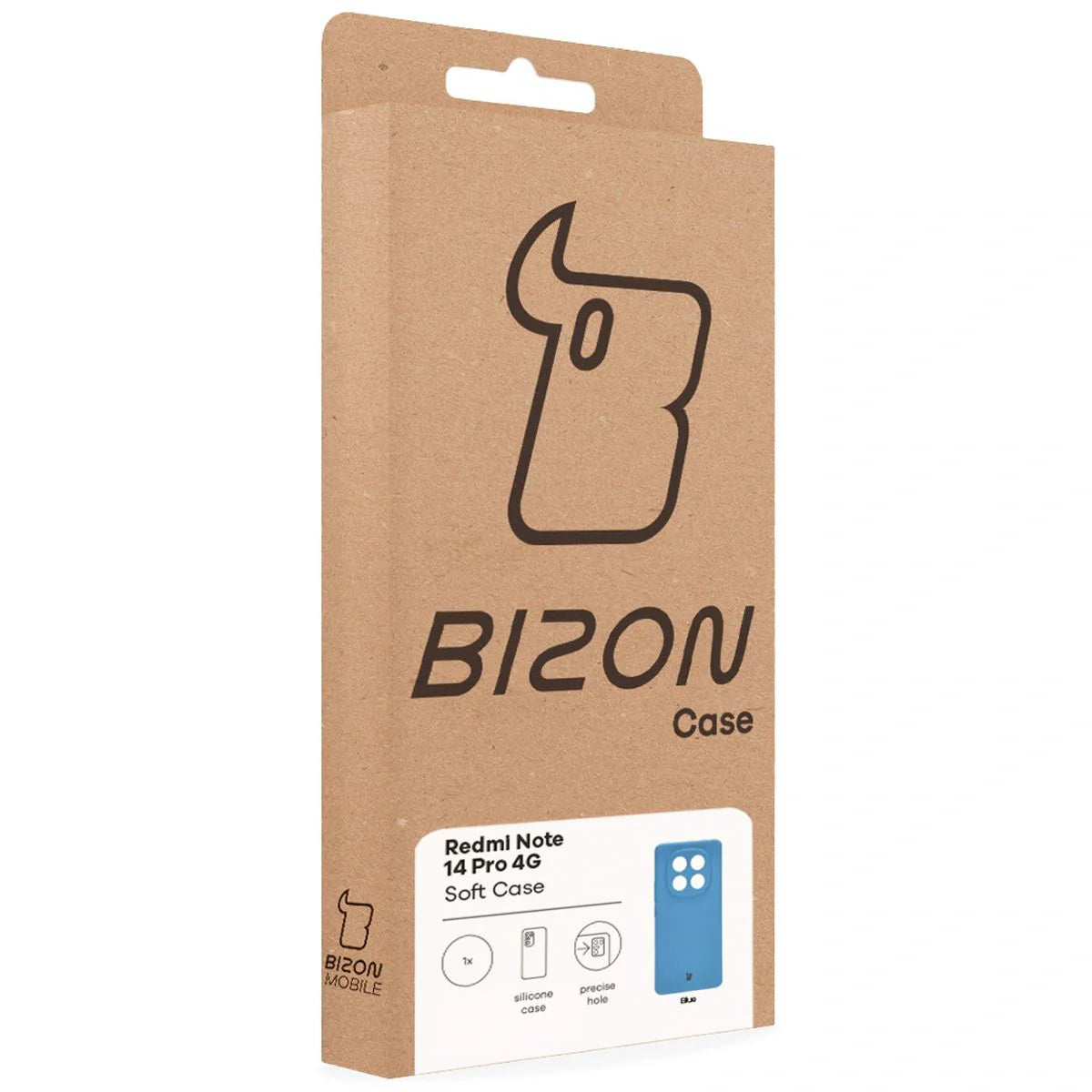 Silikon Handyhülle für Xiaomi Redmi Note 14 Pro 4G, Bizon Soft Case, Blau