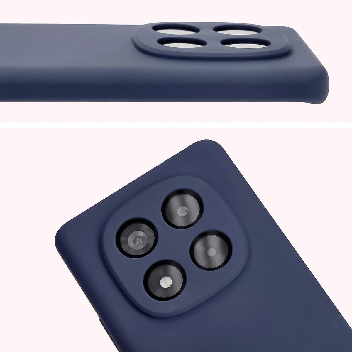 Silikon Handyhülle für Xiaomi Redmi Note 14 Pro 4G, Bizon Soft Case, Dunkelblau