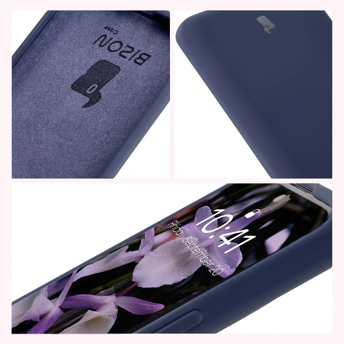Silikon Handyhülle für Xiaomi Redmi Note 14 Pro 4G, Bizon Soft Case, Dunkelblau