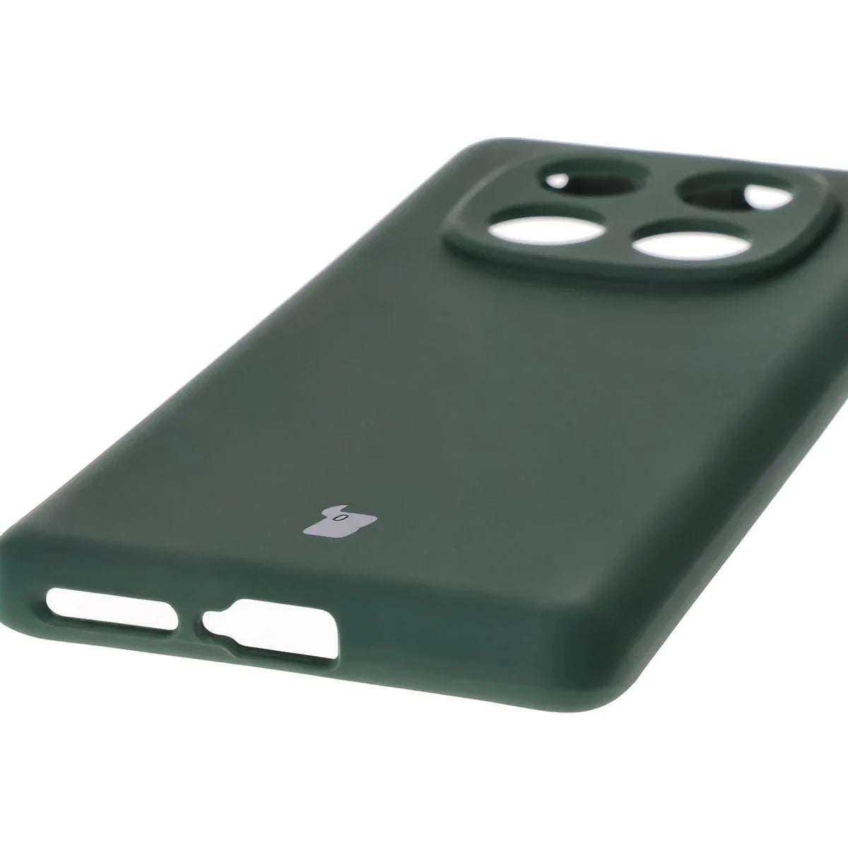 Silikon Handyhülle für Xiaomi Redmi Note 14 Pro 4G, Bizon Soft Case, Dunkelgrün