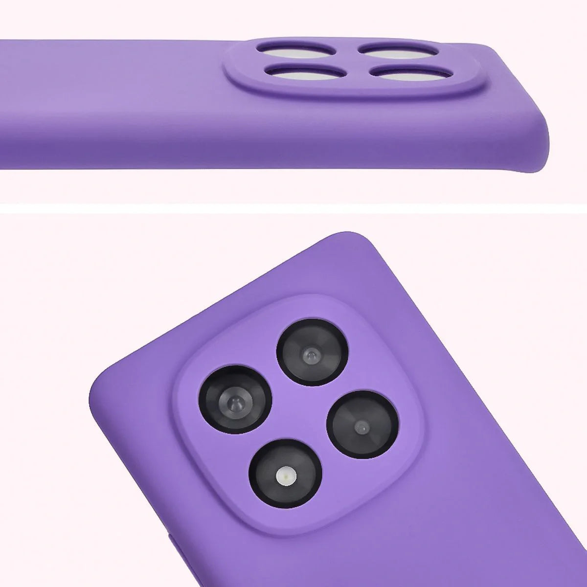 Silikon Handyhülle für Xiaomi Redmi Note 14 Pro 4G, Bizon Soft Case, Violett