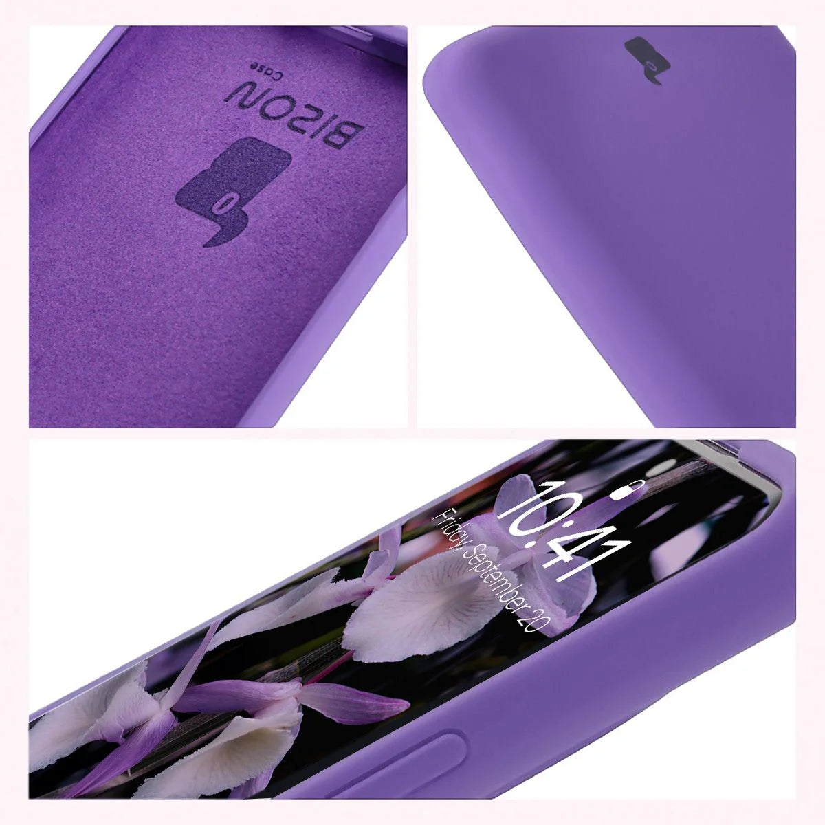Silikon Handyhülle für Xiaomi Redmi Note 14 Pro 4G, Bizon Soft Case, Violett