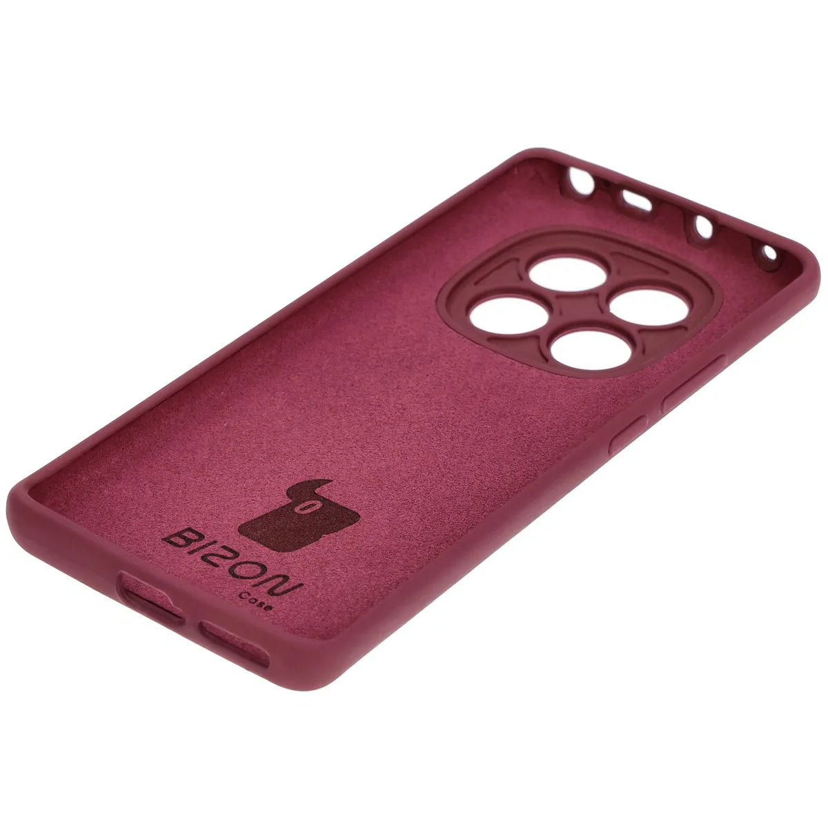 Silikon Handyhülle für Xiaomi Redmi Note 14 Pro 4G, Bizon Soft Case, Pflaumenfarbe