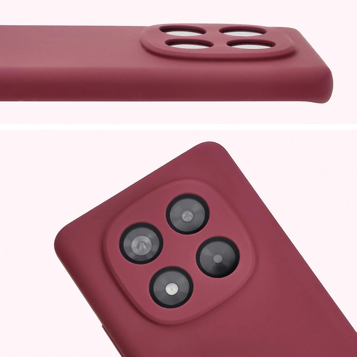 Silikon Handyhülle für Xiaomi Redmi Note 14 Pro 4G, Bizon Soft Case, Pflaumenfarbe