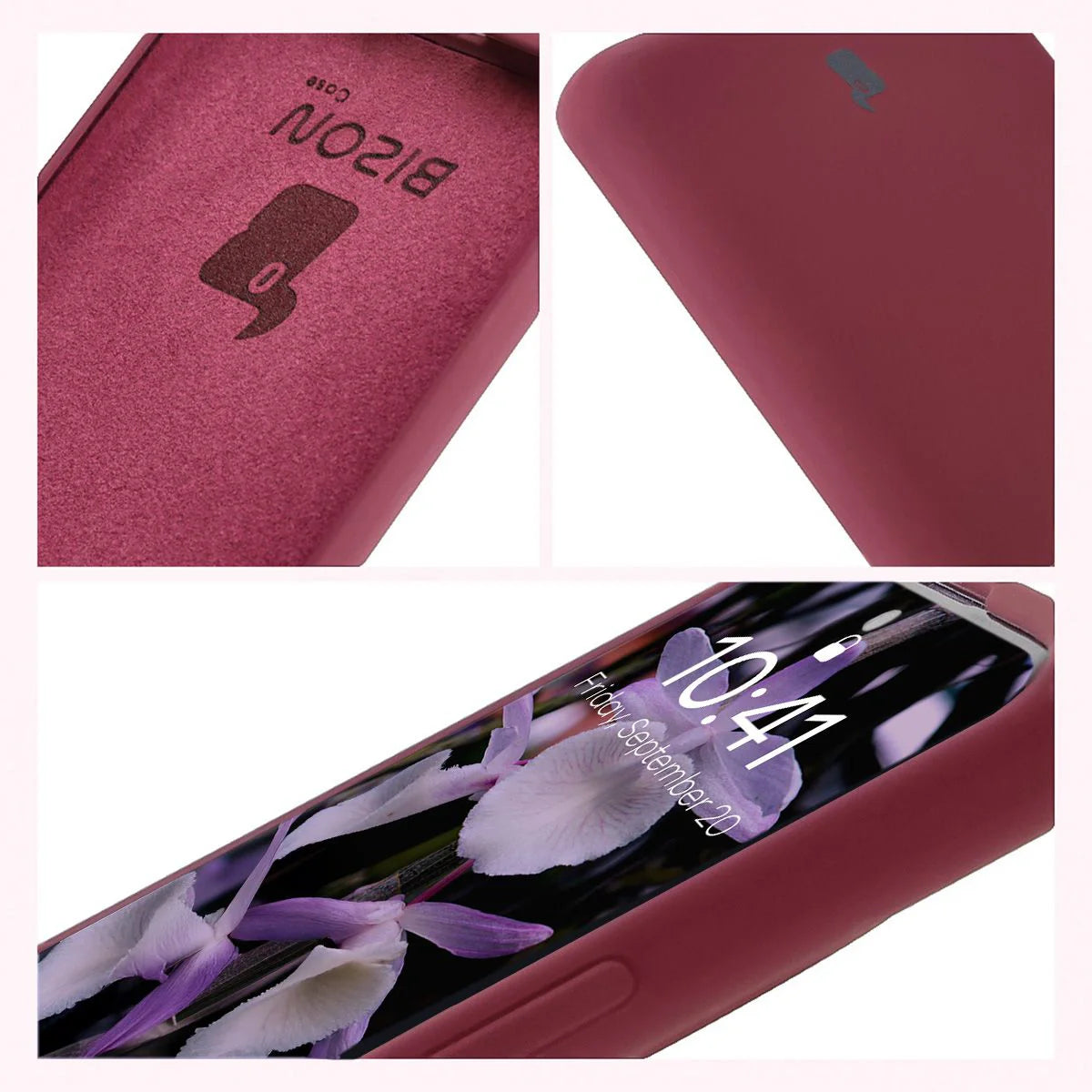 Silikon Handyhülle für Xiaomi Redmi Note 14 Pro 4G, Bizon Soft Case, Pflaumenfarbe