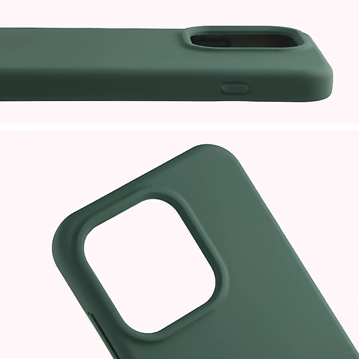 Silikon Handyhülle für Oppo Reno16 / Reno16 Pro 5G, Bizon Soft Case, Dunkelgrün