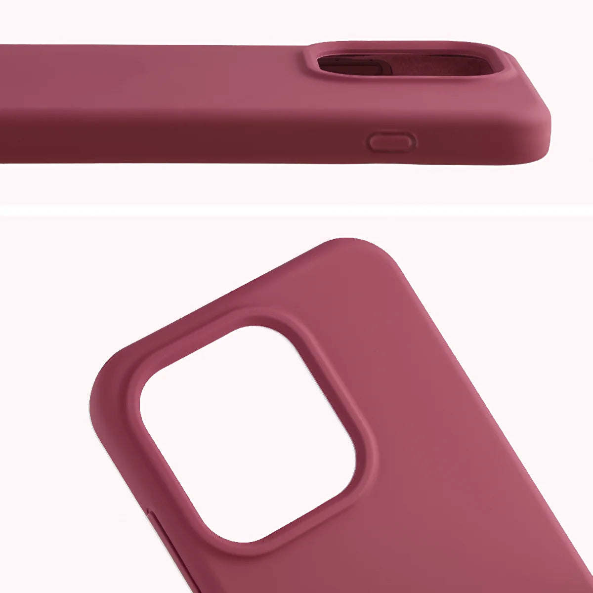 Silikon Handyhülle für Oppo Reno16 / Reno16 Pro 5G, Bizon Soft Case, Pflaumenfarbe