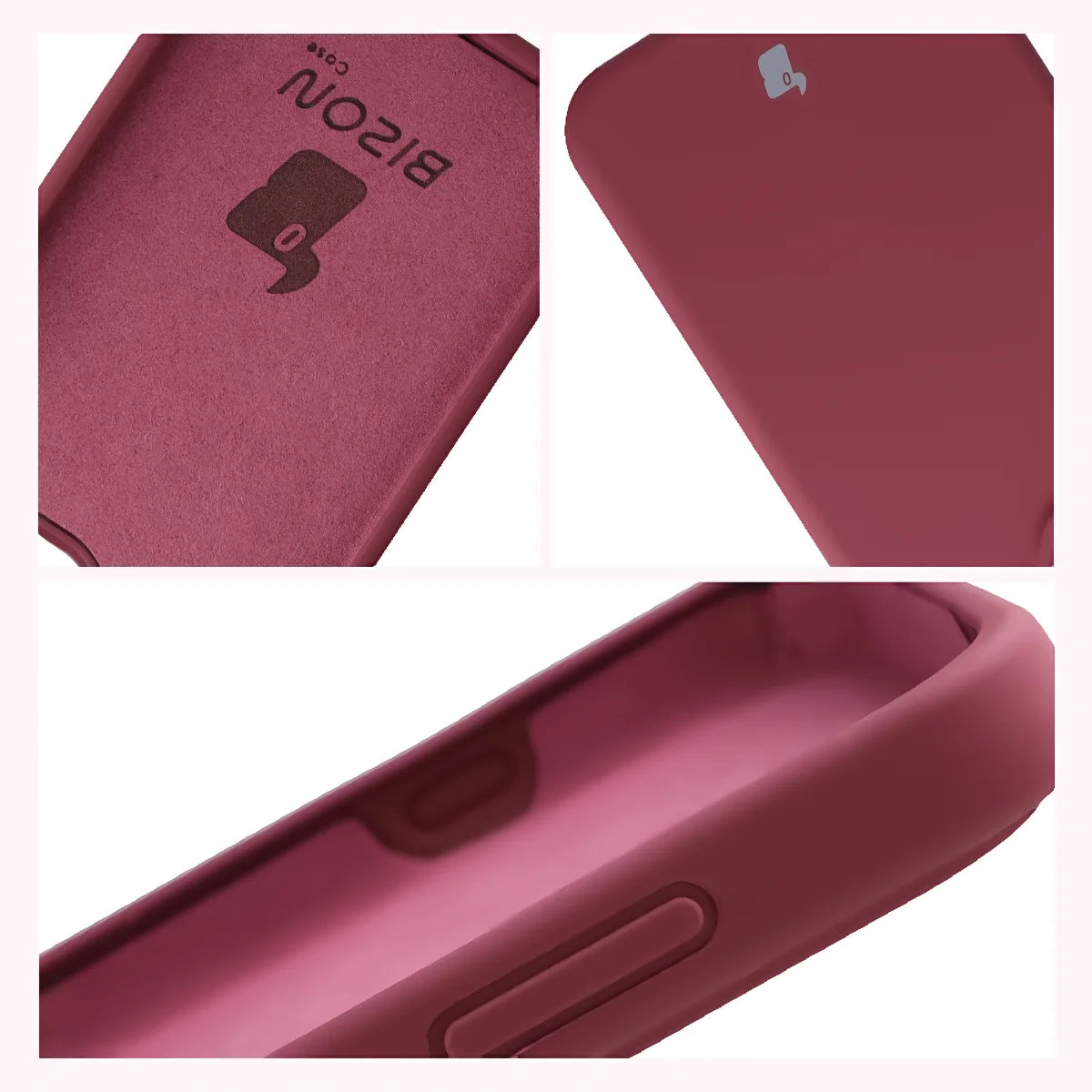 Silikon Handyhülle für Oppo Reno16 / Reno16 Pro 5G, Bizon Soft Case, Pflaumenfarbe