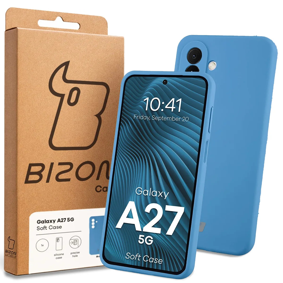 Silikon Handyhülle für Galaxy A27 5G, Bizon Soft Case, Blau