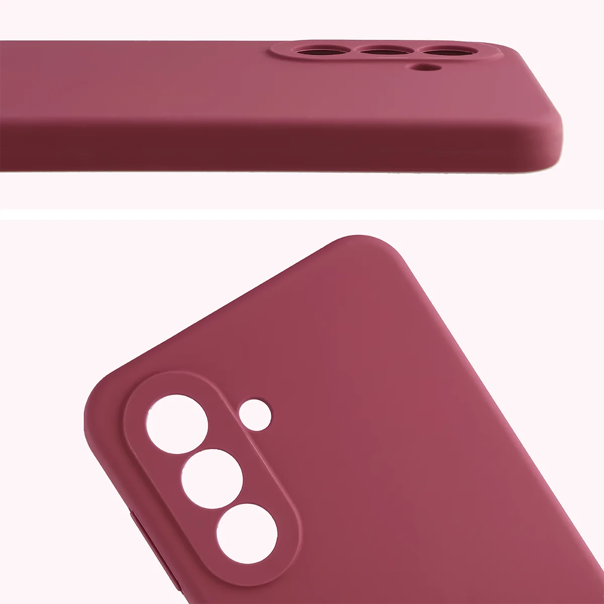 Silikon Handyhülle für Galaxy A27 5G, Bizon Soft Case, Pflaumenfarbe