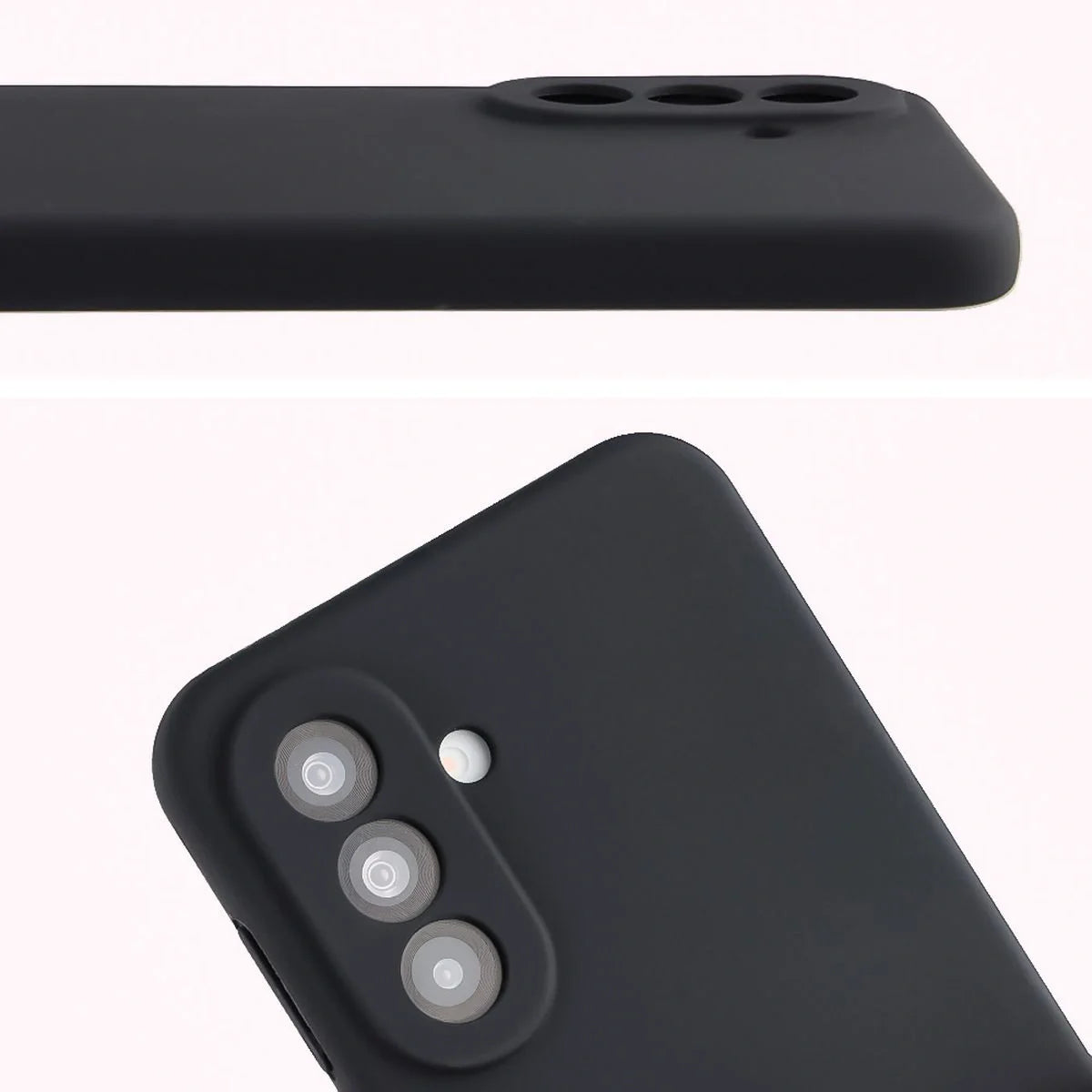 Silikon Handyhülle für Galaxy A37 5G, Bizon Soft Case, Schwarz