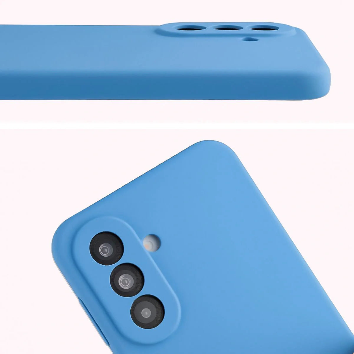 Silikon Handyhülle für Galaxy A37 5G, Bizon Soft Case, Blau