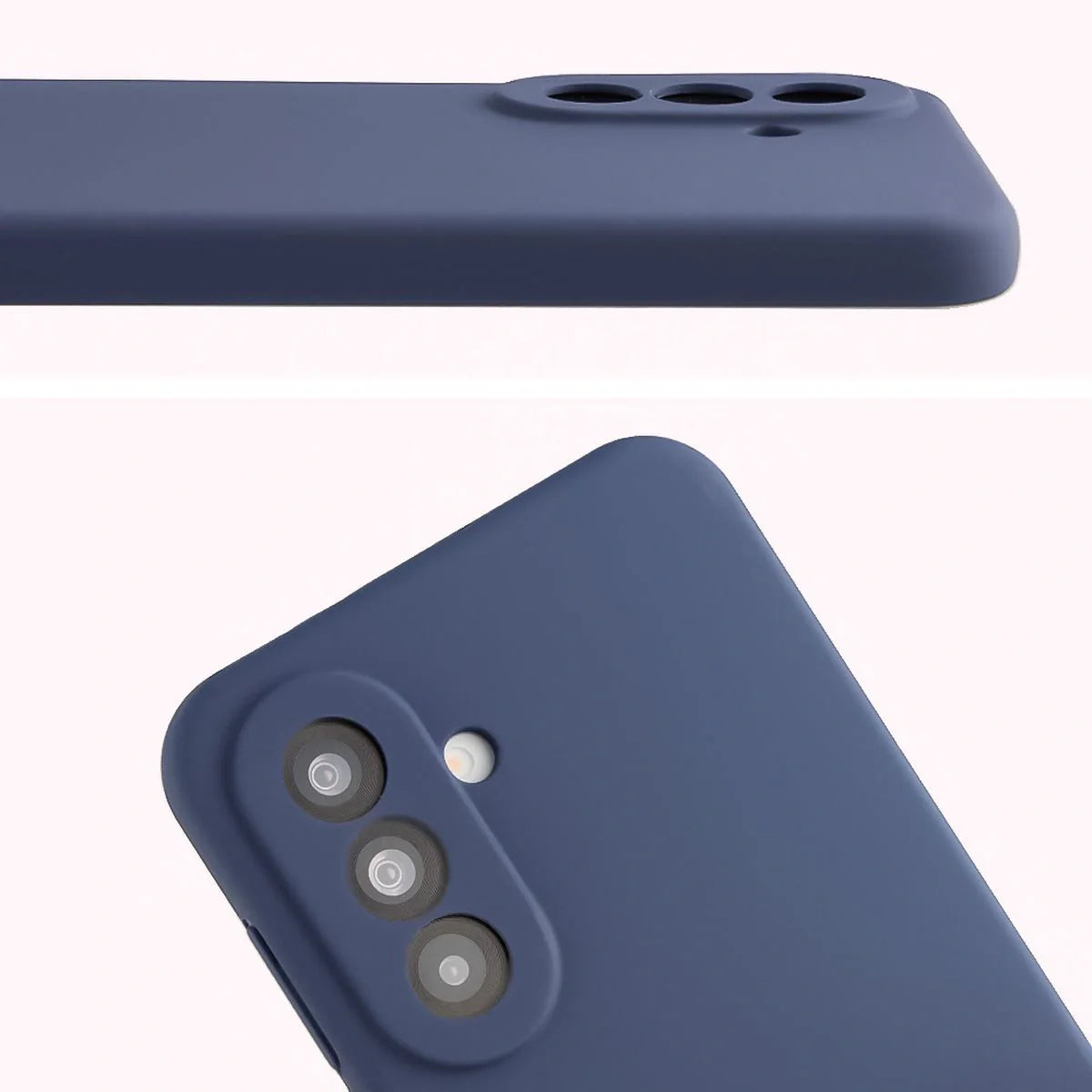Silikon Handyhülle für Galaxy A37 5G, Bizon Soft Case, Dunkelblau