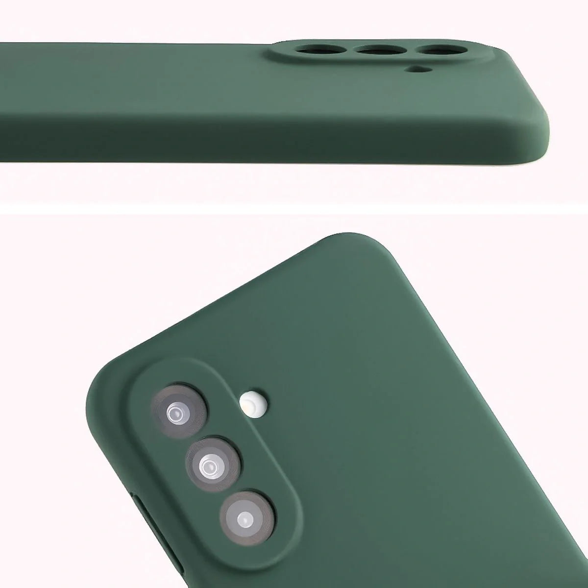 Silikon Handyhülle für Galaxy A37 5G, Bizon Soft Case, Dunkelgrün