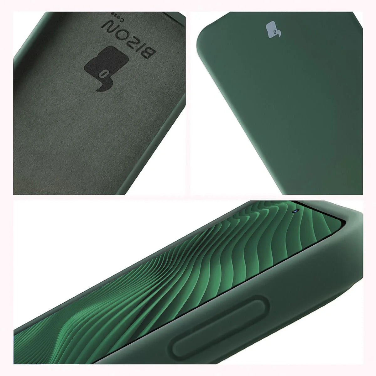Silikon Handyhülle für Galaxy A37 5G, Bizon Soft Case, Dunkelgrün