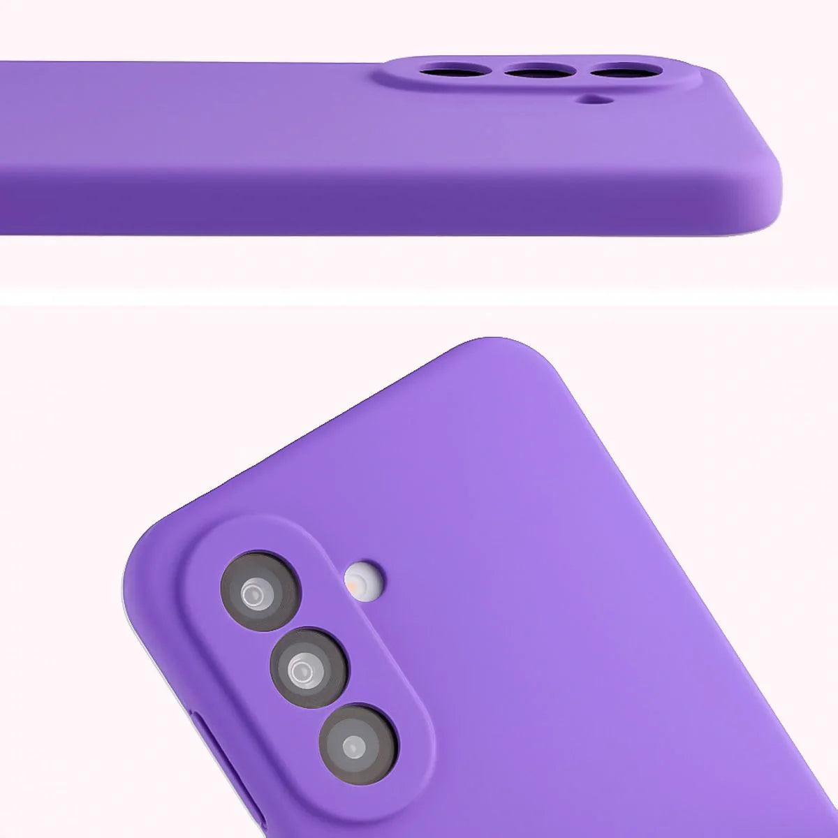 Silikon Handyhülle für Galaxy A37 5G, Bizon Soft Case, Violett