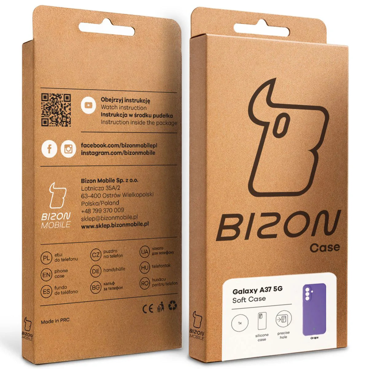 Silikon Handyhülle für Galaxy A37 5G, Bizon Soft Case, Violett