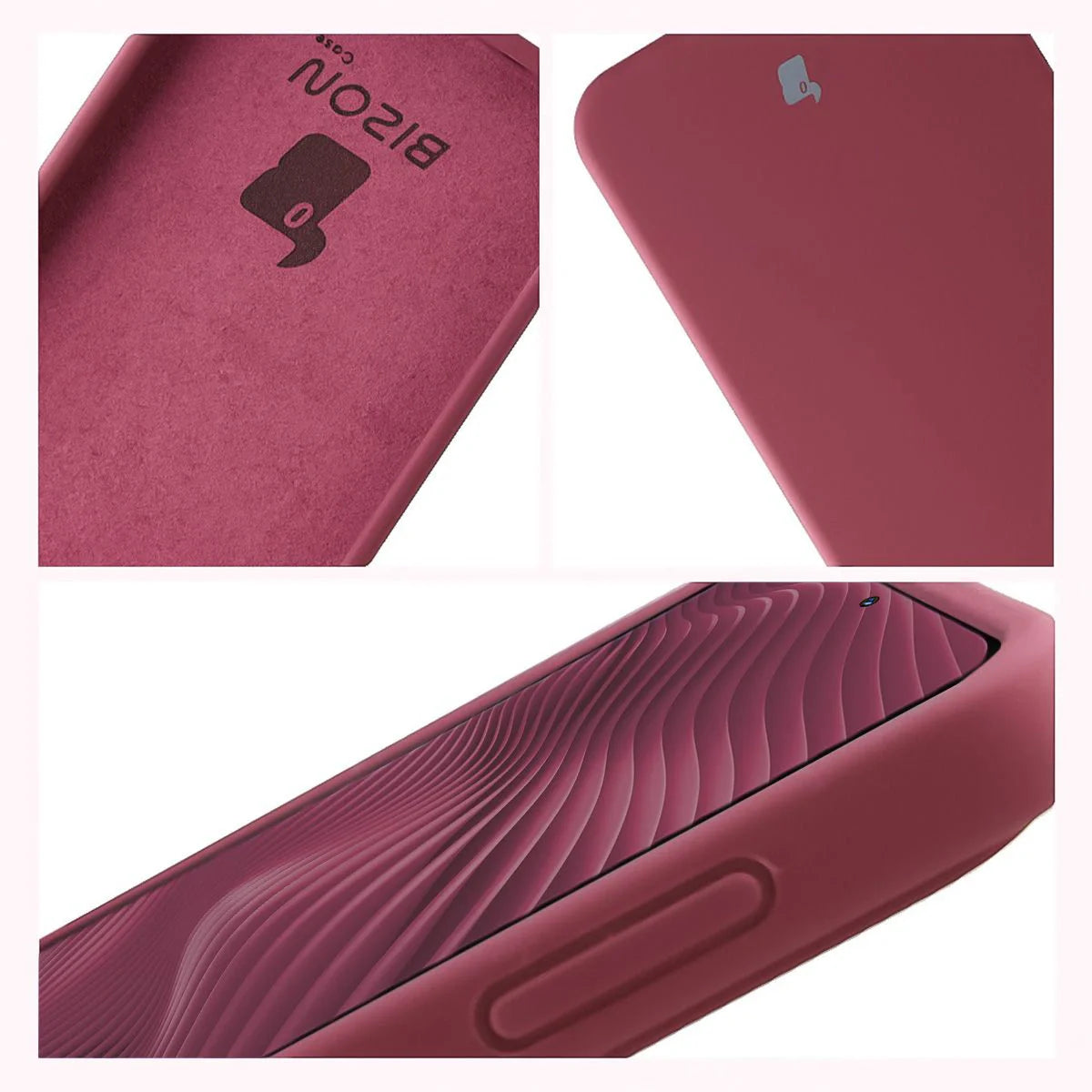 Silikon Handyhülle für Galaxy A37 5G, Bizon Soft Case, Pflaumenfarbe