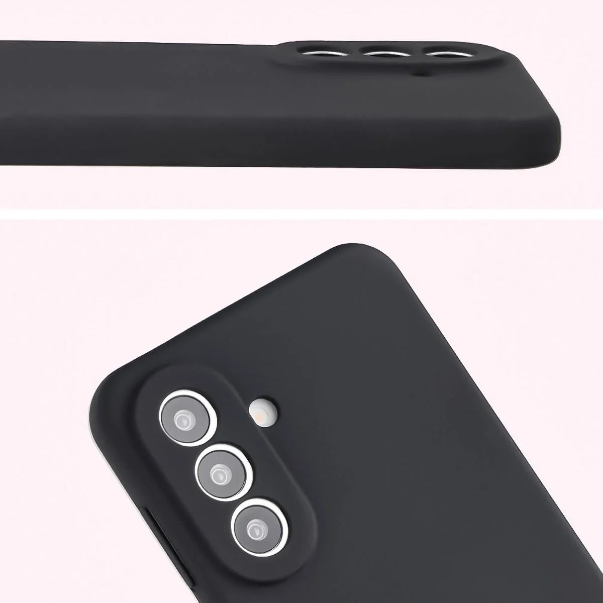 Silikon Handyhülle für Galaxy A57 5G, Bizon Soft Case, Schwarz