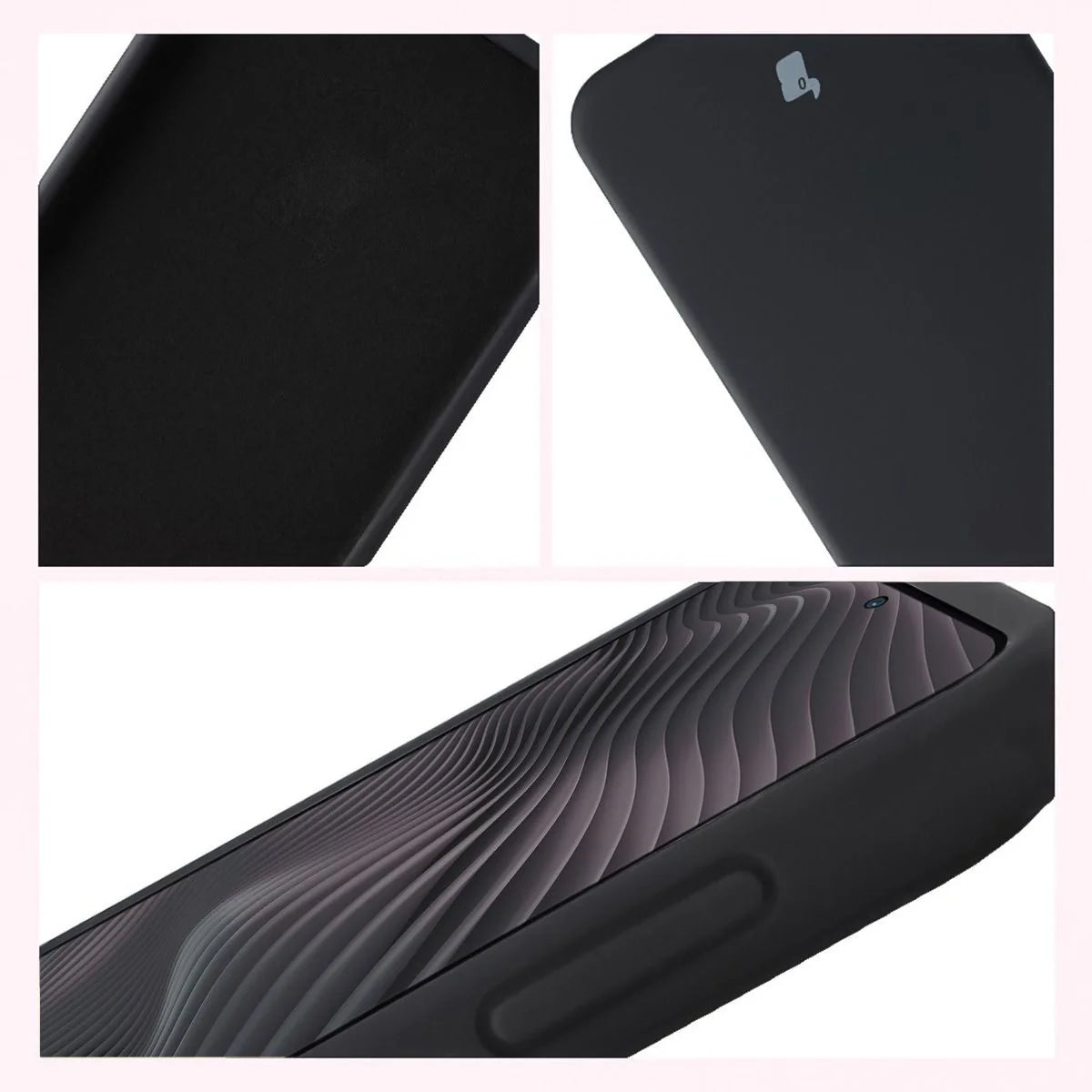 Silikon Handyhülle für Galaxy A57 5G, Bizon Soft Case, Schwarz
