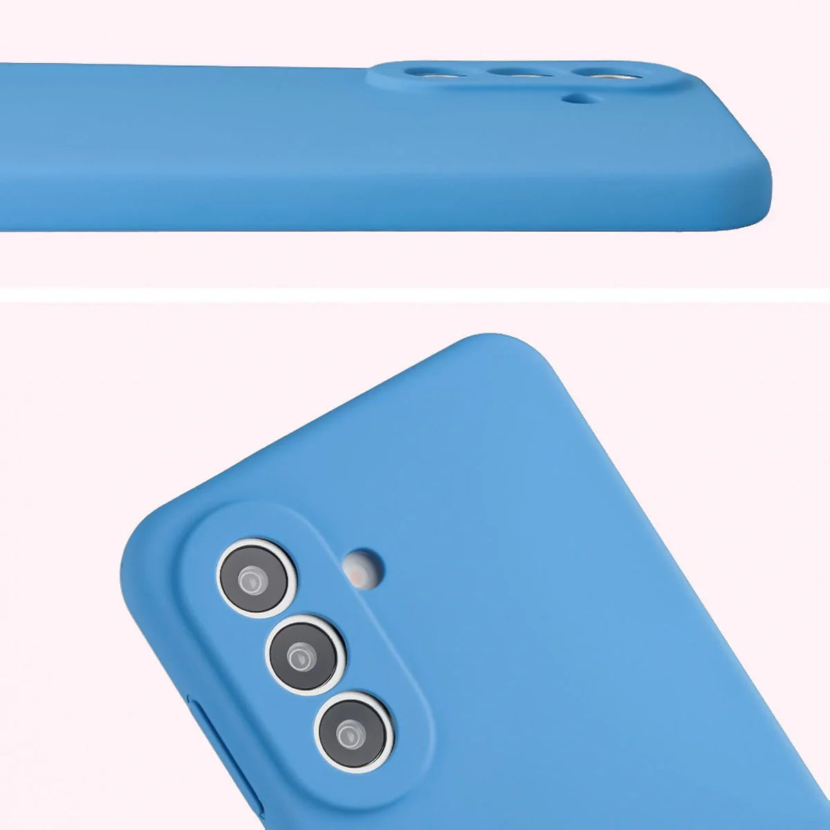 Silikon Handyhülle für Galaxy A57 5G, Bizon Soft Case, Blau