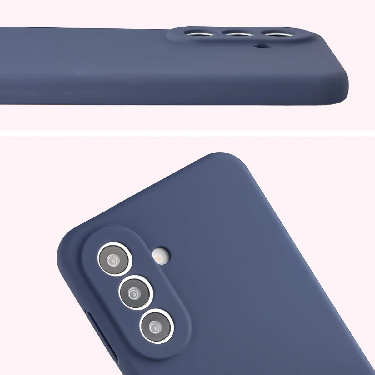 Silikon Handyhülle für Galaxy A57 5G, Bizon Soft Case, Dunkelblau