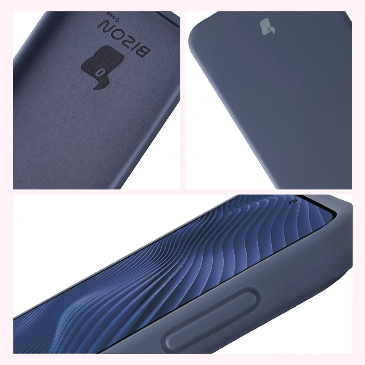 Silikon Handyhülle für Galaxy A57 5G, Bizon Soft Case, Dunkelblau