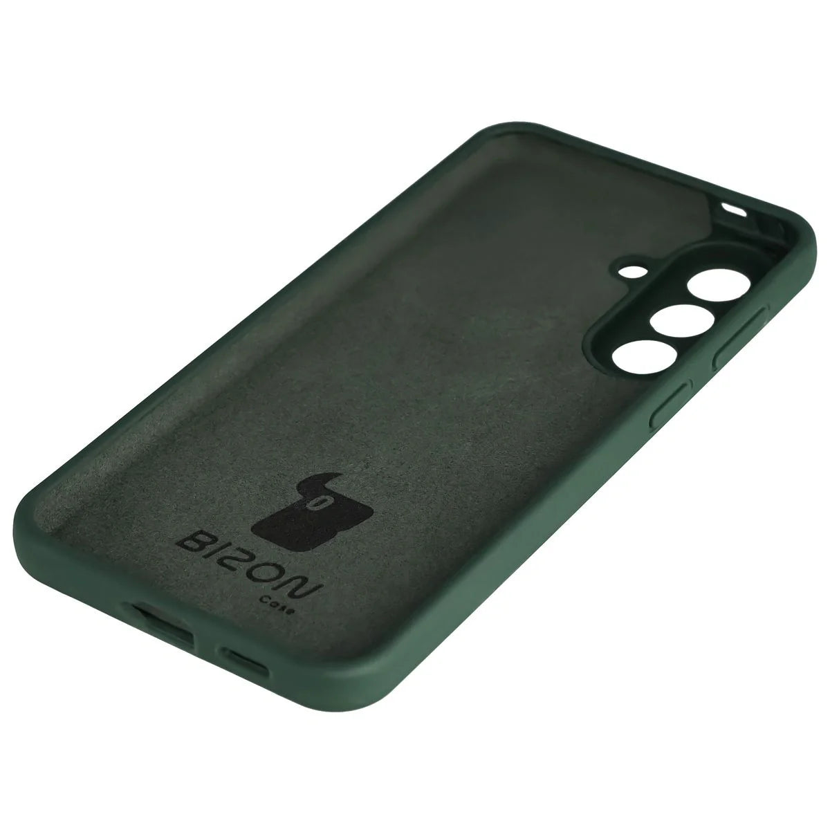 Silikon Handyhülle für Galaxy A57 5G, Bizon Soft Case, Dunkelgrün