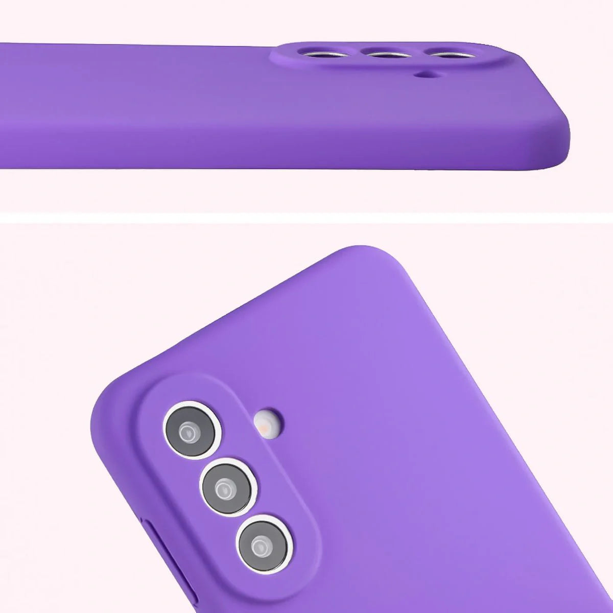 Silikon Handyhülle für Galaxy A57 5G, Bizon Soft Case, Violett