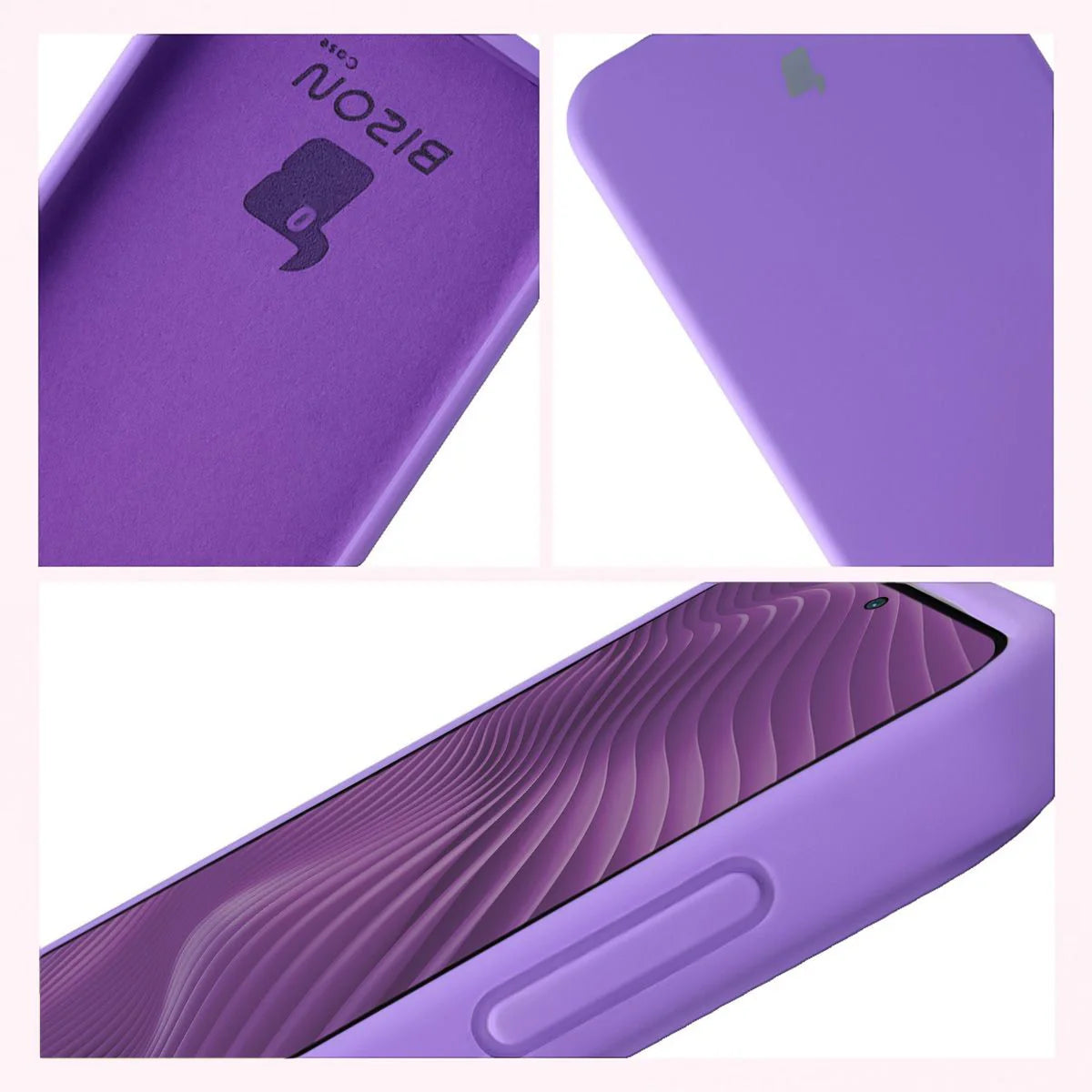 Silikon Handyhülle für Galaxy A57 5G, Bizon Soft Case, Violett